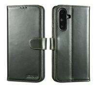 LENSUN Samsung Galaxy A36 Case, Genuine Leather Case [RFID Blocking Design][Magnetic Clasp][Stand Function] Wallet Cover for Galaxy A36 5G - Green
