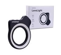LensXpert FL26 Macro Ring Light - Clip-On LED Fill Light for Close-Up Shots - Rechargeable, Adjustable Brightness - Works with LensXpert Clip-On & 10X-20X Macro Lens Kit.
