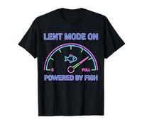 Lent Mode On Powered by Fish Retro 80s Power Gauge T-Shirt