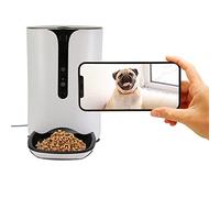 Lentek Smart Automatic Cat Feeder with 720p HD Video 2-Way Audio Automatic Pet Feeder Wet Food Dispenser Schedule Mealtimes Portion Control with timer Barking Alerts with Free App for Smartphones