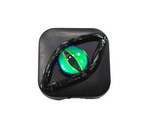 Lentes De Contacto De Colores Cases Empty,red Contacts for Eyes Red Eye Contact Lens Storage Holder for Halloween Costume, Leakproof Travel Container (Green)