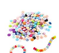 Lentils Beads | Flexible Accessory for Handmade and Creating Crafts | Key Rings with Beads - For Bracelets, Pendants and Pens for Men, Women, Children, and