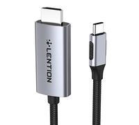 LENTION 10FT/3M USB C to HDMI 2.0 Cable Adapter(4K/60Hz) Compatible with 2023-2016 MacBook Pro 13/14/15/16/M1/M2 New iPad Pro/Mac Air/Surface Chromebook Samsung S20/S10/S9/S8/Plus/Note(CU707-3M Gray)