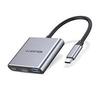 LENTION 3-in-1 USB-C Hub with Type C 100W PD Charging, USB 3.0, HDMI Compatible 2025-2016 MacBook Pro, New Mac Air/Surface, ChromeBook, More, USB C Adapter - Space Gray (C14)