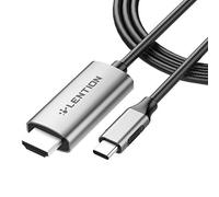 LENTION 6FT/1.8M USB C to HDMI 2.0 Cable Adapter (4K/60Hz) Compatible 2023-2016 MacBook Pro 13/14/15/16 New iPad Pro/Mac Air/Surface Chromebook Samsung S20/S10/S9/S8/Plus/Note (CU707-1M Space Gray)