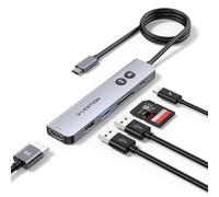 LENTION 7-in-1 AI USB-C Hub, 4K@60Hz HDMI, 100W PD, 2 USB 3.0, Card Reade
