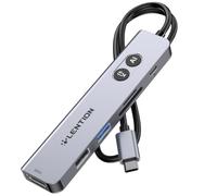 LENTION 7-in-1 AI USB-C Hub, 4K@60Hz HDMI, 100W PD, 2 USB 3.0, Card Reade | All-in-one GoStar AI System, NFC Sticker, Compatible with MacBook Pro/Air, Dell XPS, HP and More (2FT Cable)