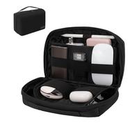 LENTION Cable Organizer Bag, Electronics Accessories Organizer, Waterproof Cable Bag for Power Bank, Chargers, USB Cables, SD Cards, Earphones (Black)