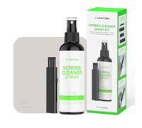 LENTION Screen Cleaning Spray (200ml), Screen Cleaner Kit for Smartphone, iPad, Laptop, Other Electronic Devices, Fitted with a Microfibre Cloth and Double-ended Wool Brush, Stain Removal and No Trace
