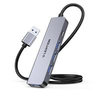LENTION USB 3.0 Hub for Laptop With 2ft Long Cable, MultiPort Adapter With Fast Data Transfer, Compatible With Windows PC, MacBooks, Other With USB-A 3.0 Port