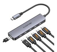 LENTION USB C Hub 10Gbps with 4K@60Hz HDMI, 4 USB-C in USB 3.2 Gen 2x1, PD 100W, Adapter for 2026-2016 MacBook Pro/Air/Neo, iPhone 17-15, Other Laptops with Thunderbolt 3/4 Port (CE33, Gray)