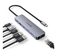 LENTION USB C Hub 6 in 1 with Gigabit Ethernet, 4K@60Hz HDMI, 100W PD, 2 x USB-A 3.0, 1 x USB-C 3.0, USBC Dock for MacBook Pro/Air/Neo, Dell XPS, HP and More, Stable Driver Certified (C26b)