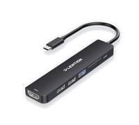 LENTION USB C Hub with 100W PD Charging, 4K@60Hz HDMI, SD/Micro SD Card Reader, USB 3.0, Compatible 2025-2016 MacBook Pro, New Mac Air/Surface, Chromebook, More, Stable Driver Adapter(CE18p, Black)