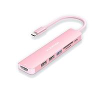 LENTION USB C Hub with 100W PD Charging, 4K@60Hz HDMI, SD/Micro SD Card Reader, USB 3.0, for 2025-2016 MacBook Pro/Air, Chromebook, iPhone 17/16/15 More, Stable Driver Adapter(CE18)