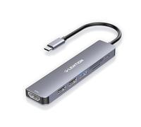 LENTION USB C Hub with 100W PD Charging, 4K@60Hz HDMI, SD/Micro SD Card Reader, USB 3.0, for 2026-2016 MacBook Pro/Air/Neo, Chromebook, iPhone 17/16/15 More, Stable Driver Adapter(CE18, Gray)