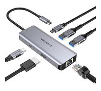 LENTION USB C Hub with Gigabit Ethernet 1Gbps, 4K@60Hz HDMI, 100W PD, 2 x USB-A 3.0, 1 x USB-C 3.0, USBC Dock for MacBook Air/Pro, iPhone 17/16/15, Chromebook, More, Stable Driver Certified (C26)