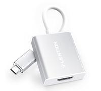 LENTION USB C to 4K HDMI Digital AV Adapter Compatible 2025-2016 MacBook Pro, New Mac Air/iPad Pro/Surface, Chromebook, Samsung S20/S10/S9/S8/Plus/Note 10/9/8, More (4KHDMI, Silver)