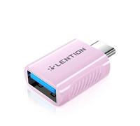 LENTION USB C to USB 3.0 Adapter (1 Pack), Type C Male to USB Female OTG Converter Compatible 2024-2016 MacBook Pro, New iPad Pro/Mac Air/Surface, Phone/Tablet, Stable Driver Certified (Rose Gold)
