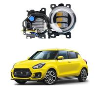 LENTLY Headlamp 2 Pieces 30W 6000LM LED Fog Light Angel Eye Daylight For Suzuki For Swift For Sport 2007-2020 H11 Car Front Fog Lamp DRL Assembly Headlight Assembly(White)