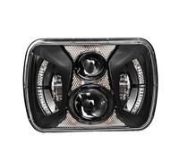 LENTLY Headlamp 5x7 Led Headlight Angel Eyes Led 12v Square Led Headlights Accessories For Jeep For Cherokee XJ For Off Road YJ H6054 6052 6054 H5054 Headlight Assembly(1piece,A)