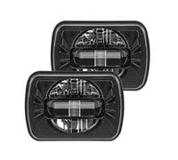 LENTLY Headlamp 5x7 Led Headlight Angel Eyes Led 12v Square Led Headlights Accessories For Jeep For Cherokee XJ For Off Road YJ H6054 6052 6054 H5054 Headlight Assembly(2piece,B)