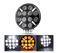 LENTLY Headlamp 7" 9" Round Off Road LED Driving Truck Work Spotlight Headlight White Flash Turn Signal Light Yellow 12-24V For SCANIA Headlight Assembly(1piece 9Inch)