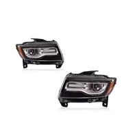 LENTLY Headlamp Car Headlights For Jeep For Compass 2011-2015 For Grand For Cherokee Full LED Headlamp Assembly Upgrade Projector Lens Headlight Assembly(Sliver one pair,LHD_XENON)