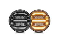 LENTLY Headlamp For Jeep JK For Off-road Headlight 12V 24V 7 Inch Led For Wrangler Headlight H4 DRL Round 220W Dot Emark Headlamp Headlight Assembly(2 piece)