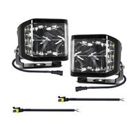 LENTLY Headlamp For Truck SUV Boat Working Lights Night Driving Lamp 12V 24V LED White Worklights 100W 10000LM Super Bright For Offroad Fog Light Headlight Assembly(2piece)