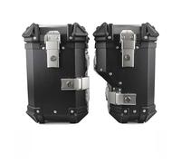 LENTLY Rear Rack Aluminum Waterproof Motorcycle Saddlebag - Side Luggage Box Storage Travel Trunk Carrier Case Toolbox for VOGE 900DSX Rear Luggage(Black)