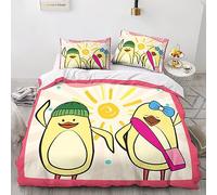 LENTLY The Singing Walrus Bedding Set Duvet Cover Set for 3D Printed 3 Pieces Soft Breathable Comforter Cover Quilt Cover with Pillowcases Double（200x200cm）