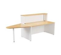 Lento Reception Unit 1400 With Extension - Oak - RCA1400EXNOWH