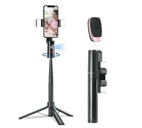 LenTok Auto Tracking Phone Tripod with Remote, Extendable 360 Rotating Phone Stand Follows Your Movement, Travel Selfie Stick for iPhone Tiktok YouTube Vlog Video Recording Content Creator Essentials