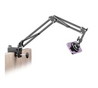 LenTok Gooseneck Magnetic Bed Phone Holder for Magsafe iPhone Stand, Desk Phone Arm Mount with Clamp, Adjustable Bedside Laying Down Tablet Mount Compatible with Kindle iPhone 15 14 13 12