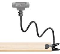 LenTok Webcam Stand Phone Mount for Desk, Gooseneck Desktop Tripod & Tabletop Phone Holder with Clamp & 1/4" Thread, Compatible with Action Camera GoPro C922 C930e C920S C920 615 C960 C920x Brio