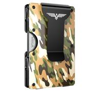 Lenvoten Upgraded Hinged Minimalist Wallet for Men | Slim Metal RFID Blocking Wallet | Credit Card Holder & Money Clip Holds 20 Cards | Premium Scratch-Resistant Finish | Ideal Gift for Men