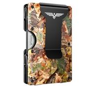Lenvoten Upgraded Hinged Minimalist Wallet for Men | Slim Metal RFID Blocking Wallet | Credit Card Holder & Money Clip Holds 20 Cards | Premium Scratch-Resistant Finish | Ideal Gift for Men
