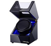 Lenway Automatic Watch Winder for Rolex and Other Luxury Watches ，Watch Winder with Quiet Motor,Sing Watch Winder Box With Led Light,Soft and velvet watch pillow, with a high-end piano lacquer