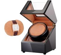 Lenway Watch Winders For Automatic Watches ,Single Watch Winder with Quiet Motor, Automatic Watch Winder With Led Light, Watch Winder With Four Rotation Modes,Soft quality watch pillow, piano lacquer
