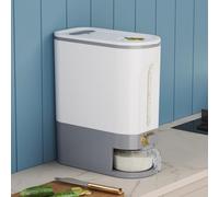 Lenwi 22 Lbs Rice Dispenser, Large Rice Container with Scale Measuring Cup, BPA-Free Household Rice Storage Container with Time Scale, for Home Kitchen Pantry Organization