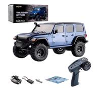 LenyKingPro 1/18 Scale 2.4G RC All-Terrain Climbing Car 4WD Off-Road Vehicle with LED Lights Metal Chassis Double Wishbone Suspension Ready to Run Blue