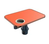 LenyKingPro Car-Mounted Table Board, 360° Rotation Car Tray Table Front Passenger Seat for Writing Eating Working and Studying, Fits Most Vehicles, Black/Round