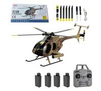 LenyKingPro MD500 C189 4CH Single-Rotor RC Helicopter with 6-Axis Gyro, Dual Brushless Motors & Barometer Altitude Hold, Stable Flight Model for Beginners and Outdoor Use,RTF Version/Camo