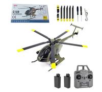 LenyKingPro MD500 C189 4CH Single-Rotor RC Helicopter with 6-Axis Gyro, Dual Brushless Motors & Barometer Altitude Hold, Stable Flight Model for Beginners and Outdoor Use,RTF Version/Army Green