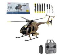 LenyKingPro MD500 C189 4CH Single-Rotor RC Helicopter with 6-Axis Gyro, Dual Brushless Motors & Barometer Altitude Hold, Stable Flight Model for Beginners and Outdoor Use,RTF Version/Camo
