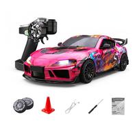 LenyKingPro RC Drift Car 1:43 Scale Waking Lion Full Proportional Gyro Stabilised Remote Control Model with LED Lights for Indoor Desk Racing, Mini Hobby Toy for Adults