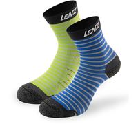 Lenz 1.0 Outdoor Kids Socks, blue/green, size 27-30
