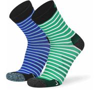 Lenz 1.0 Outdoor Kids Socks, green-blue, size 35 36 37 38