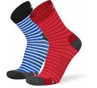 Lenz 1.0 Outdoor Kids Socks, red-blue, size 27 28 29 30