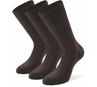 Lenz Basic Socks - Pack of 3, dark brown, size 43-46